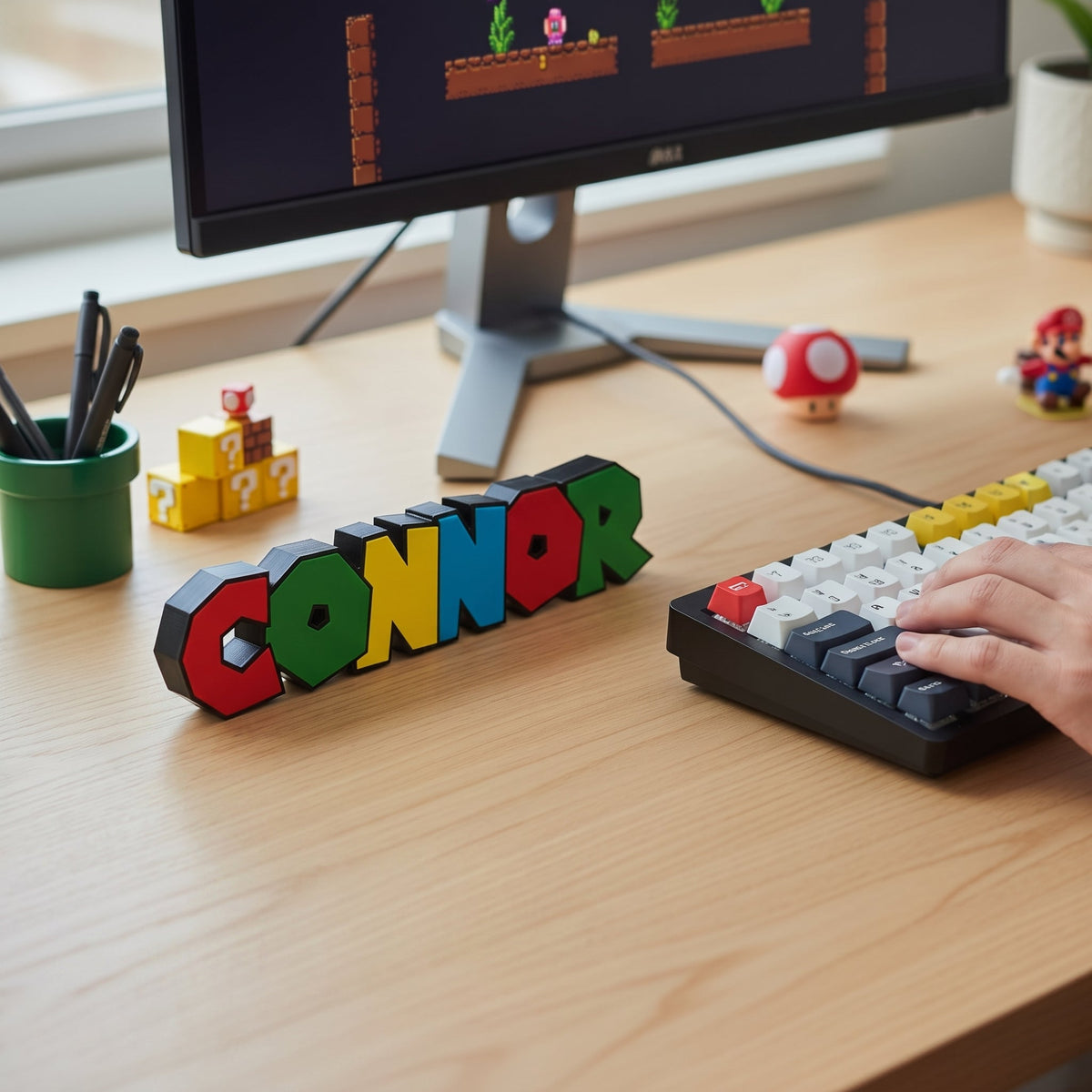 Gaming setup nameplates: level up your desk with custom icons, fonts and LEDs