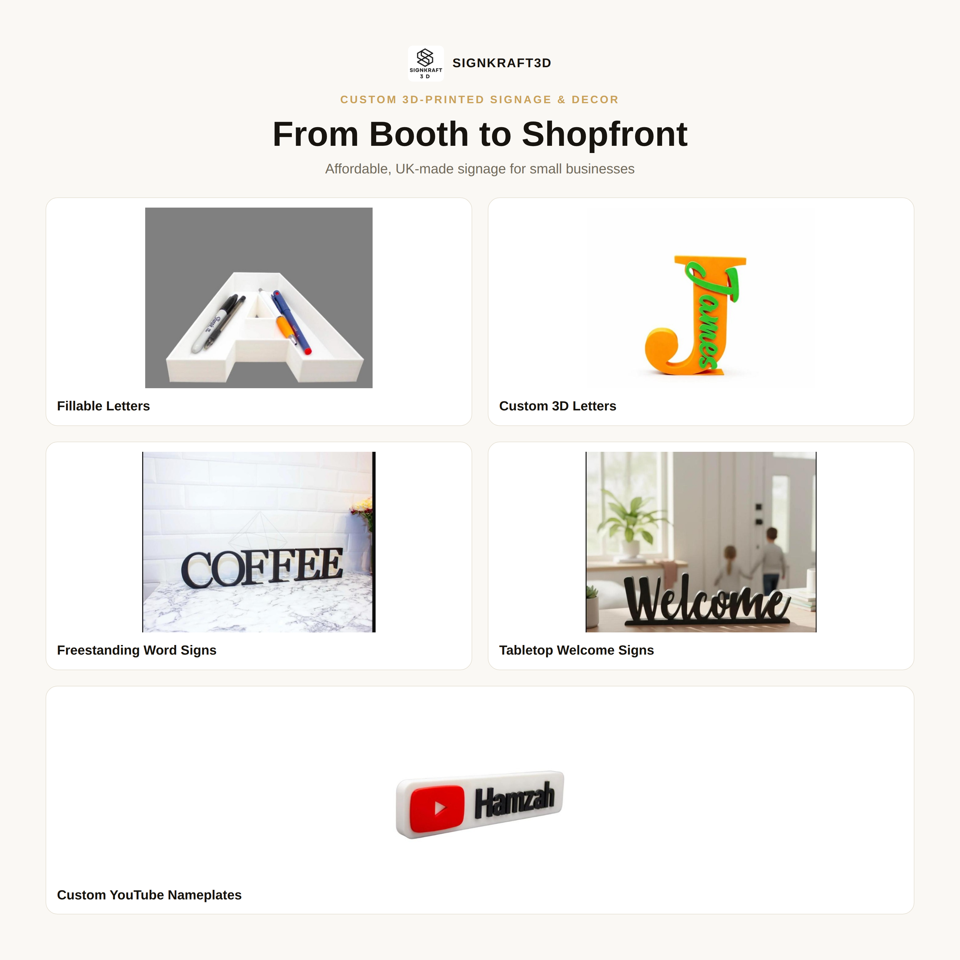 From booth to shopfront: affordable custom signage for UK small businesses