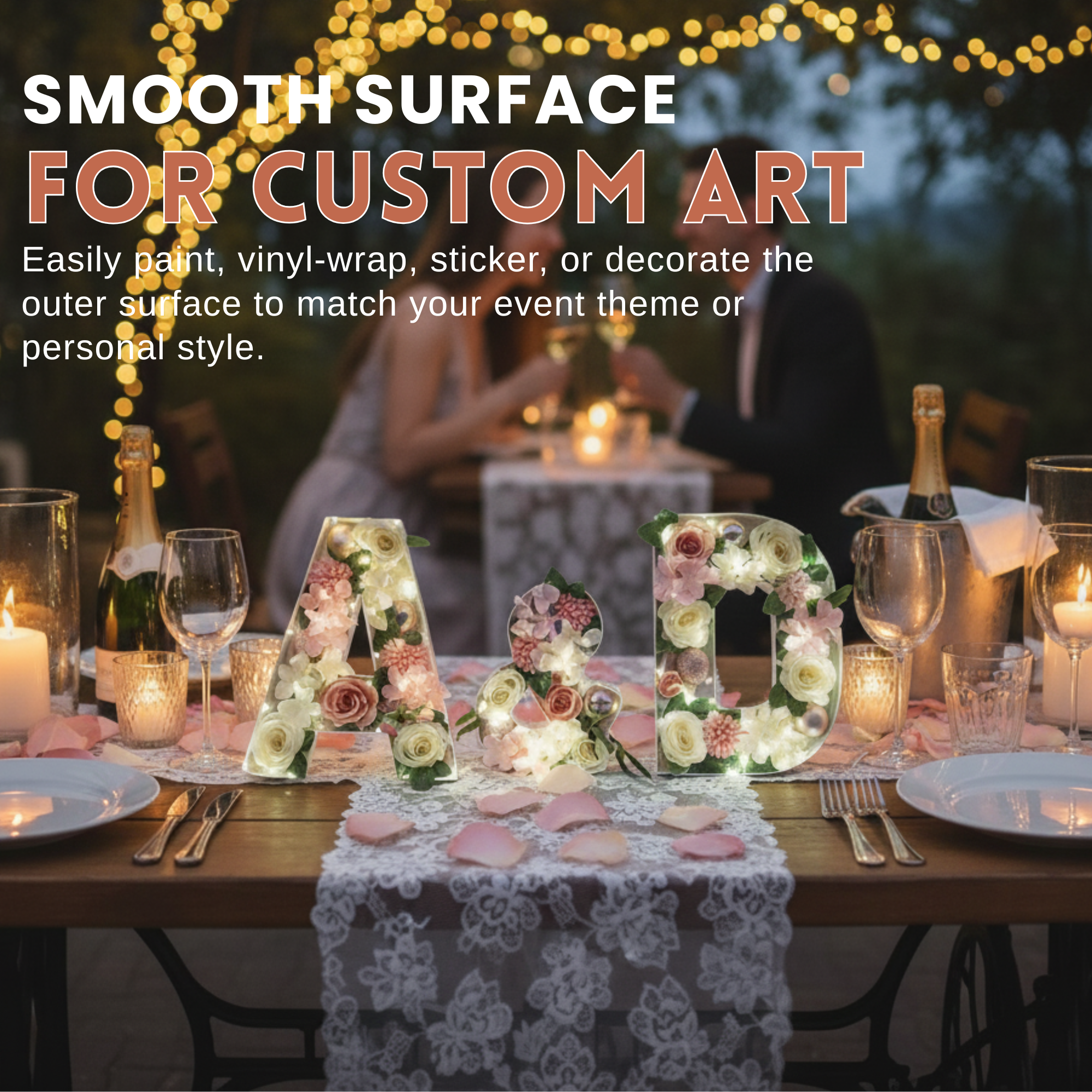 Custom Large Fillable Letters, Fillable Numbers,Empty Letters,Birthday,Anniversary,Mothers Day,Fathers Day,Wedding, Any Colour