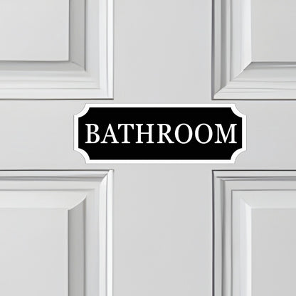 Modern Bathroom Sign, Custom Wall Plaque for Bathroom Areas, Loo Sign. White, Black, Grey