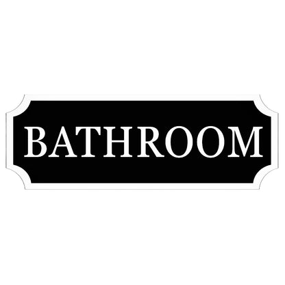 Modern Bathroom Sign, Custom Wall Plaque for Bathroom Areas, Loo Sign. White, Black, Grey