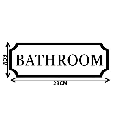 Modern Bathroom Sign, Custom Wall Plaque for Bathroom Areas, Loo Sign. White, Black, Grey