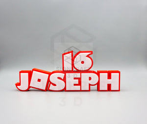 Customised Roblox Name Sign, Roblox Inspired 3D Name Plate, Gamer Gift, Gift for Roblox Gamer, Roblox Customisable SignKraft3D