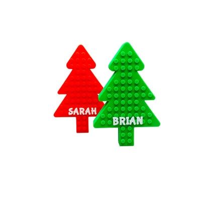 Personalized Brick Compatible Christmas Tree Decoration - Fun, Festive, and Customizable Holiday Gift