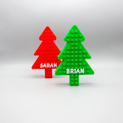 Personalized Brick Compatible Christmas Tree Decoration - Fun, Festive, and Customizable Holiday Gift