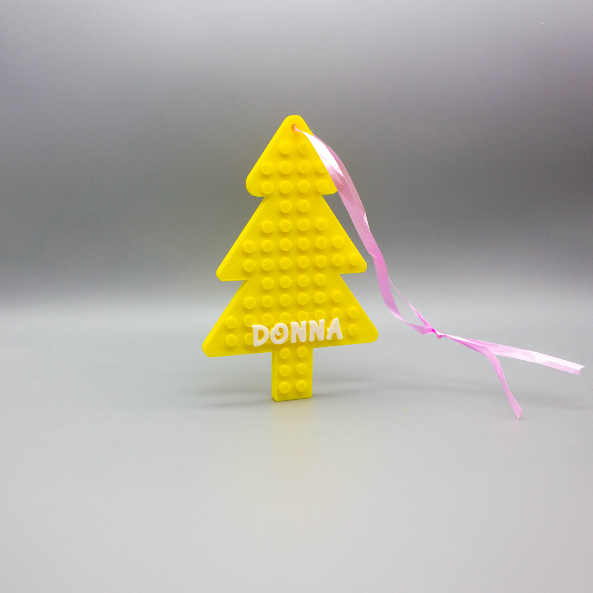 Personalized Brick Compatible Hanging Christmas Tree Decoration - Fun, Festive, and Customizable Holiday Gift – angle view