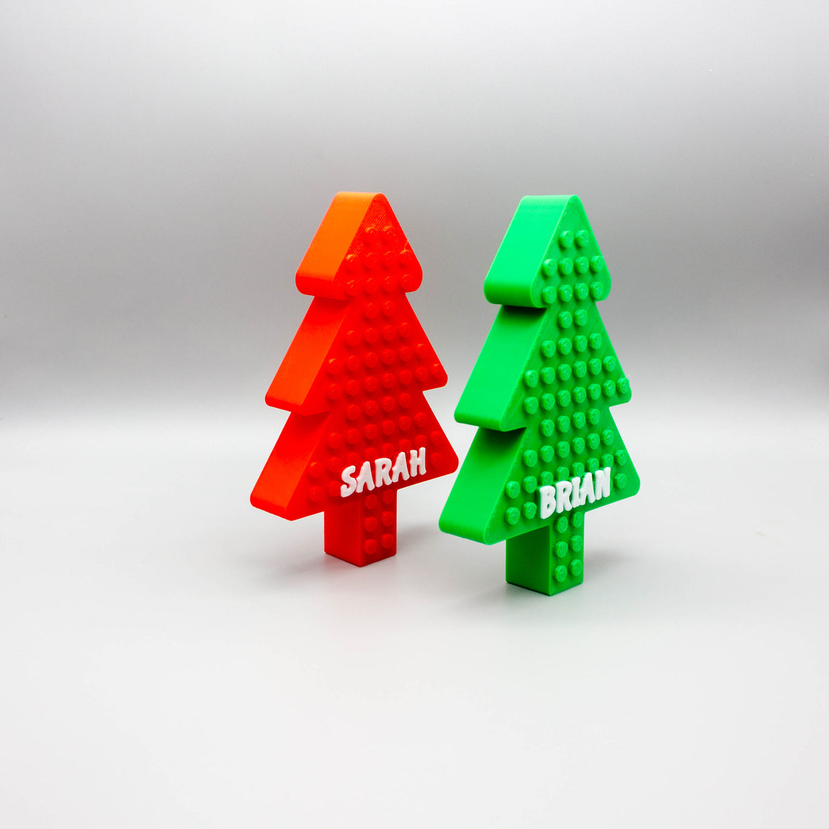 Personalized Brick Compatible Christmas Tree Decoration - Fun, Festive, and Customizable Holiday Gift – angle view