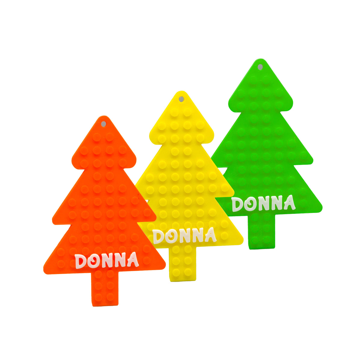 Personalized Brick Compatible Hanging Christmas Tree Decoration - Fun, Festive, and Customizable Holiday Gift – main view