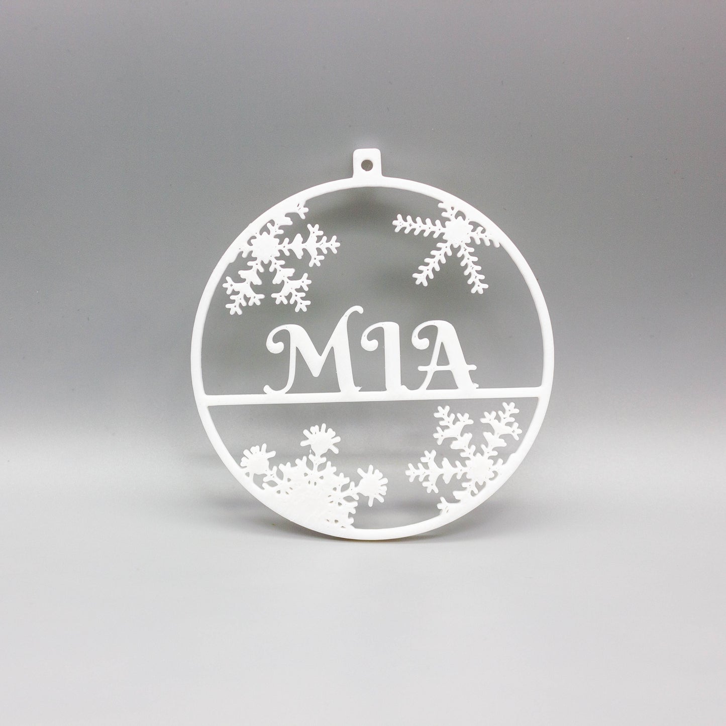 Personalized Snow Flake Christmas Tree Decoration - Fun, Festive, and Customizable Holiday Gift