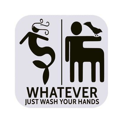 Funny Mermaid And Centaur Gender Neutral Restroom Door Sign, Bathroom Decor for Nautical, Mermaid, Pirate, Wall Decor