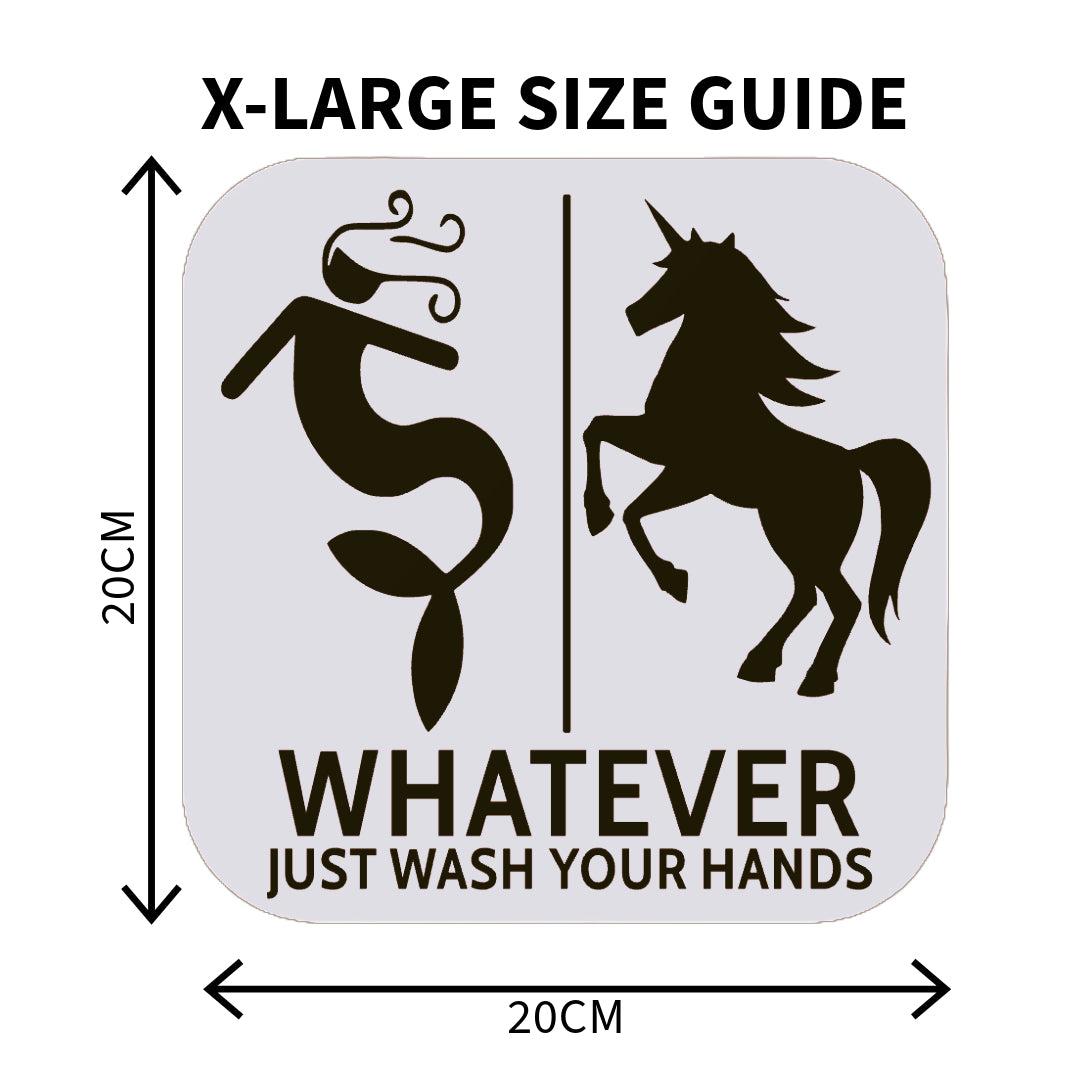 Funny Mermaid And Unicorn Gender Neutral Restroom Door Sign, Bathroom Decor for Nautical, Mermaid, Unicorn, Wall Decor