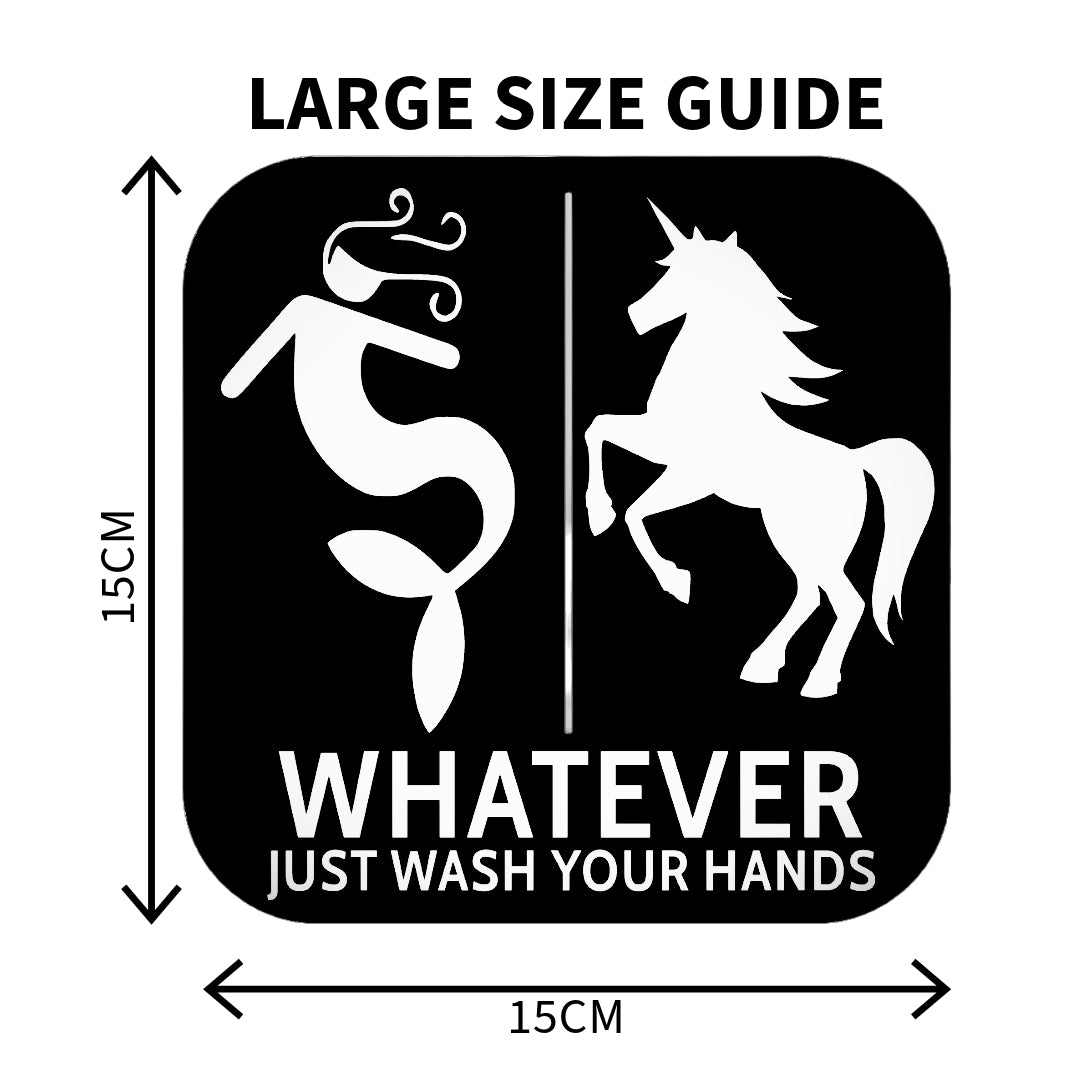 Funny Mermaid And Unicorn Gender Neutral Restroom Door Sign, Bathroom Decor for Nautical, Mermaid, Unicorn, Wall Decor