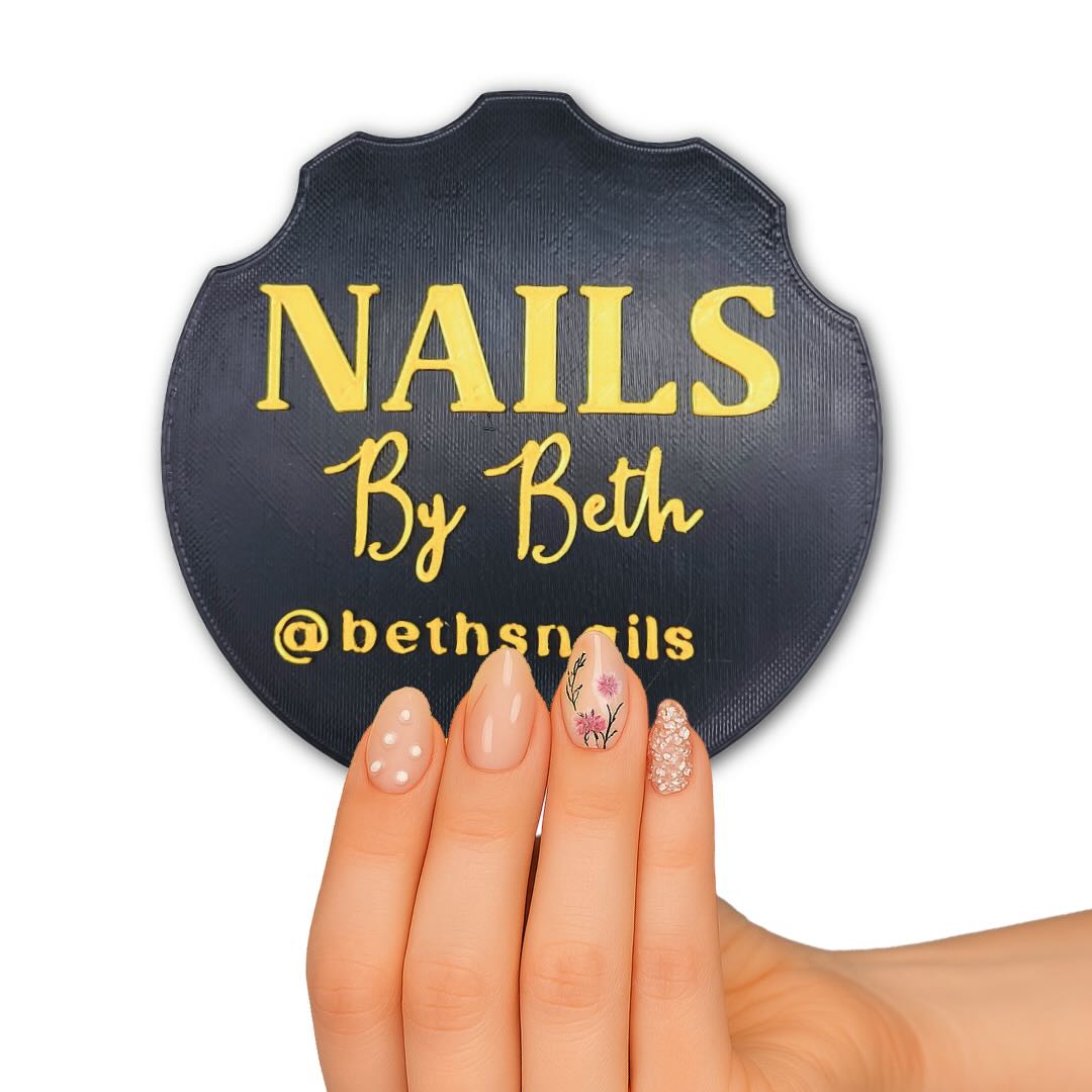 Custom Nail Art Photography Prop – Branding Disk (Black)