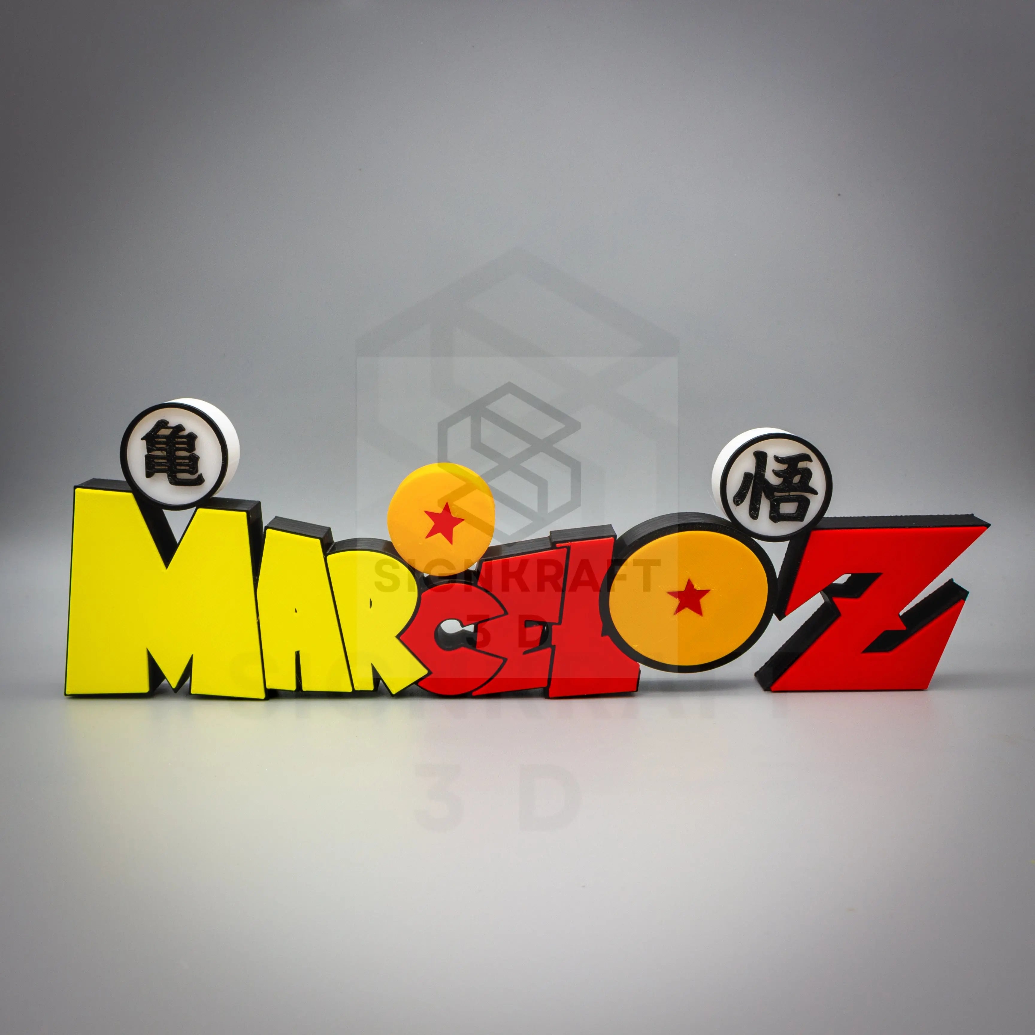 Personalized DB Z Inspired Nameplate, Custom DB Z Printed Name Plate, Dragon Desk Sign, Boy or Girl Gift, Kids Room Sign, Anime Ball, Gamer Gift SignKraft3D