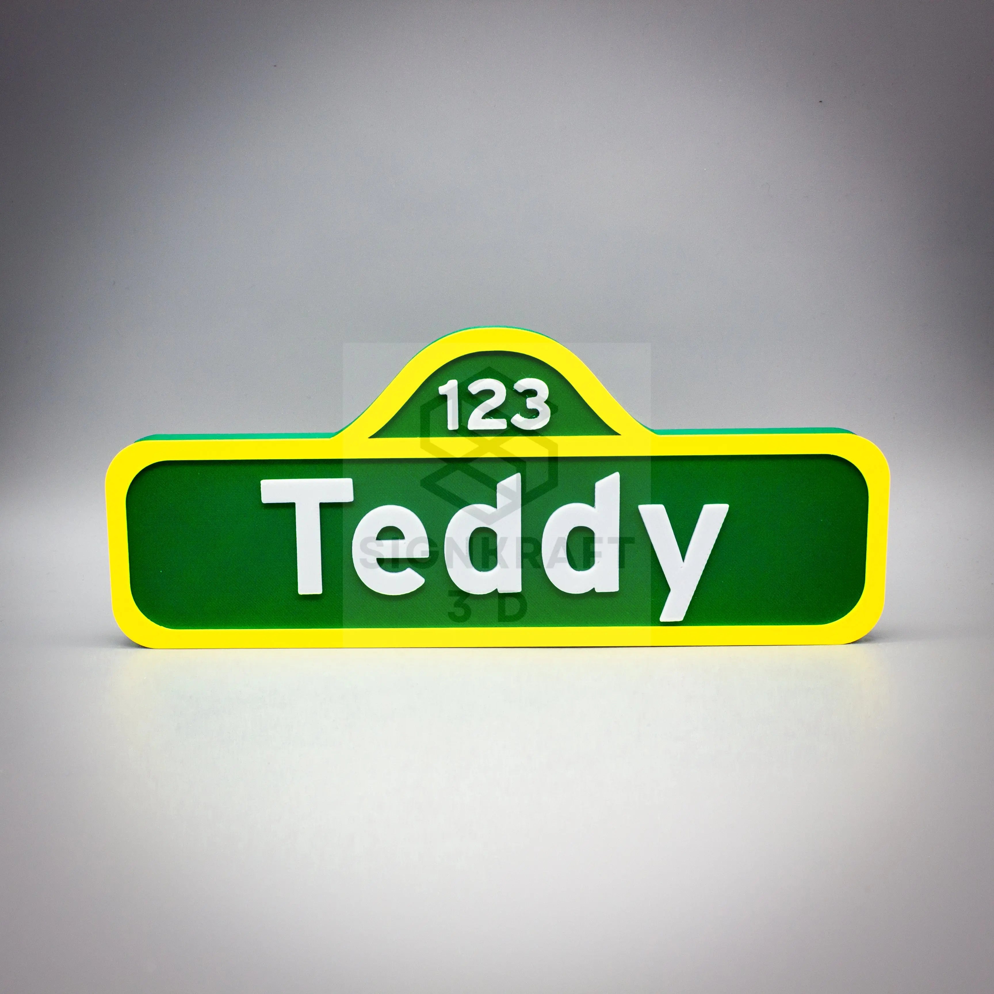 Personalized Sesame Street Inspired Nameplate, Custom Sesame Street Themed Name Plate, Kids Room Sign, Sesame Street Sign SignKraft3D