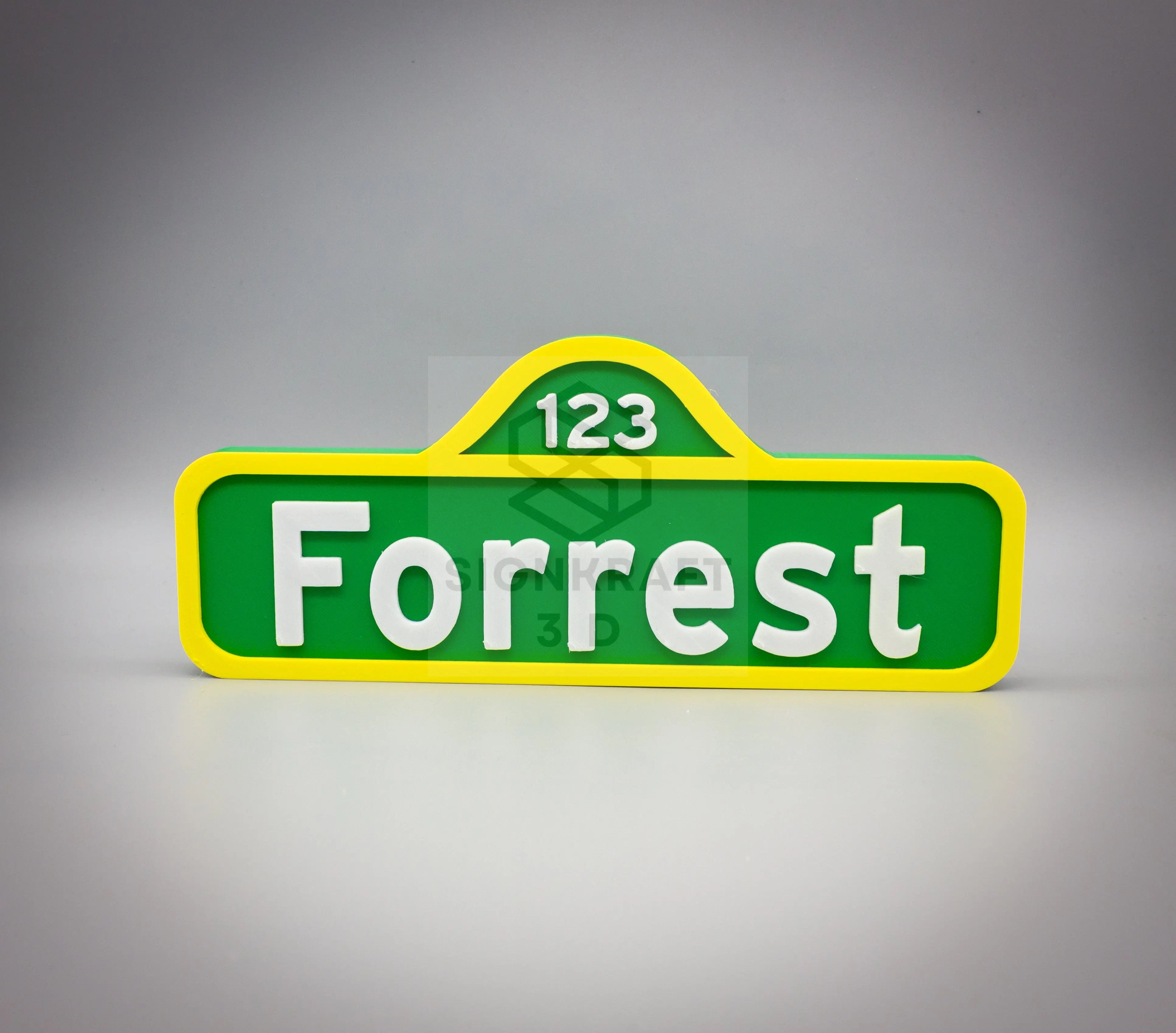 Personalized Sesame Street Inspired Nameplate, Custom Sesame Street Themed Name Plate, Kids Room Sign, Sesame Street Sign SignKraft3D