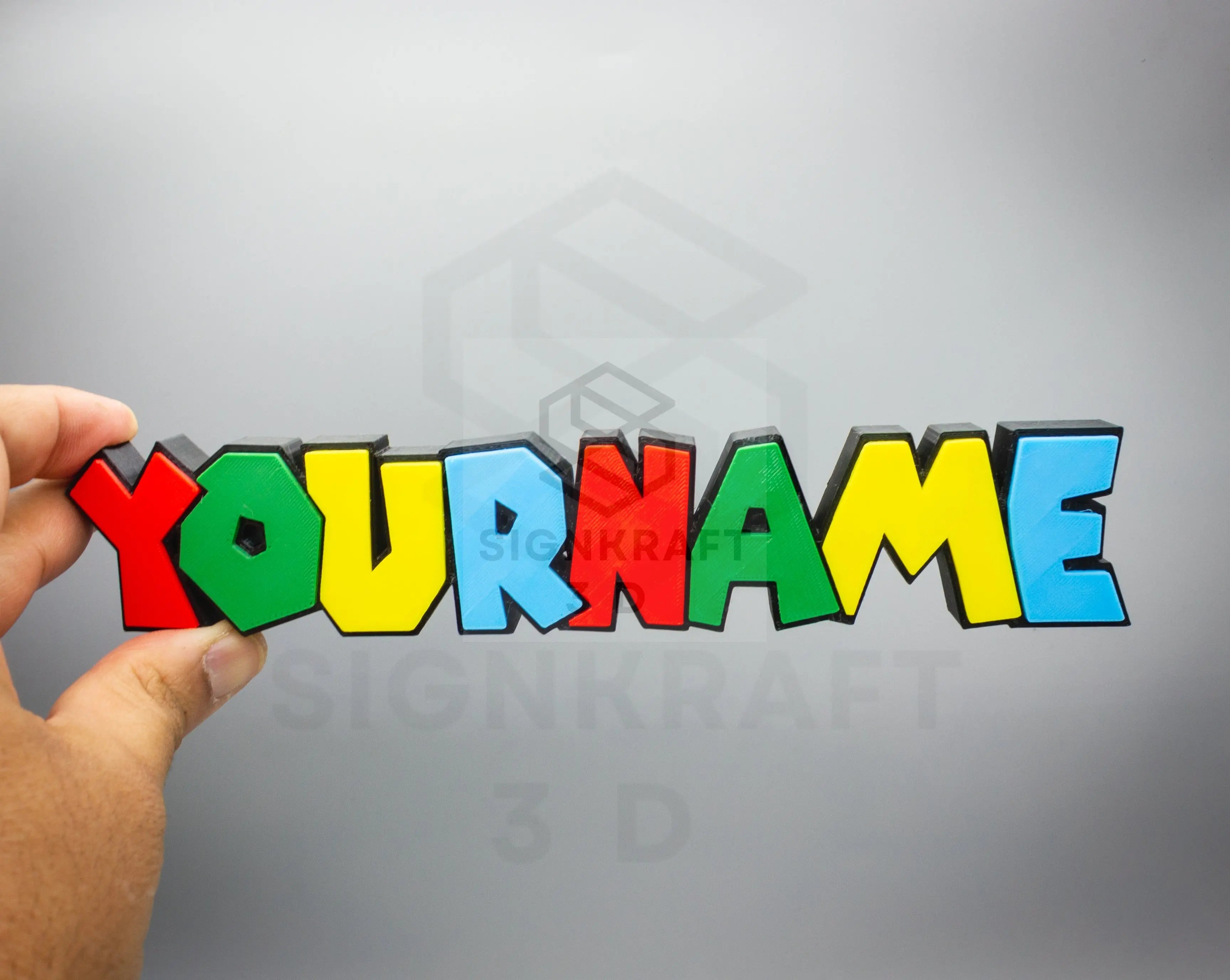 Personalized Super Mario Inspired Nameplate, Custom Mario Themed Name Plate, Kids Room Sign, Mario Gamer Gift SignKraft3D