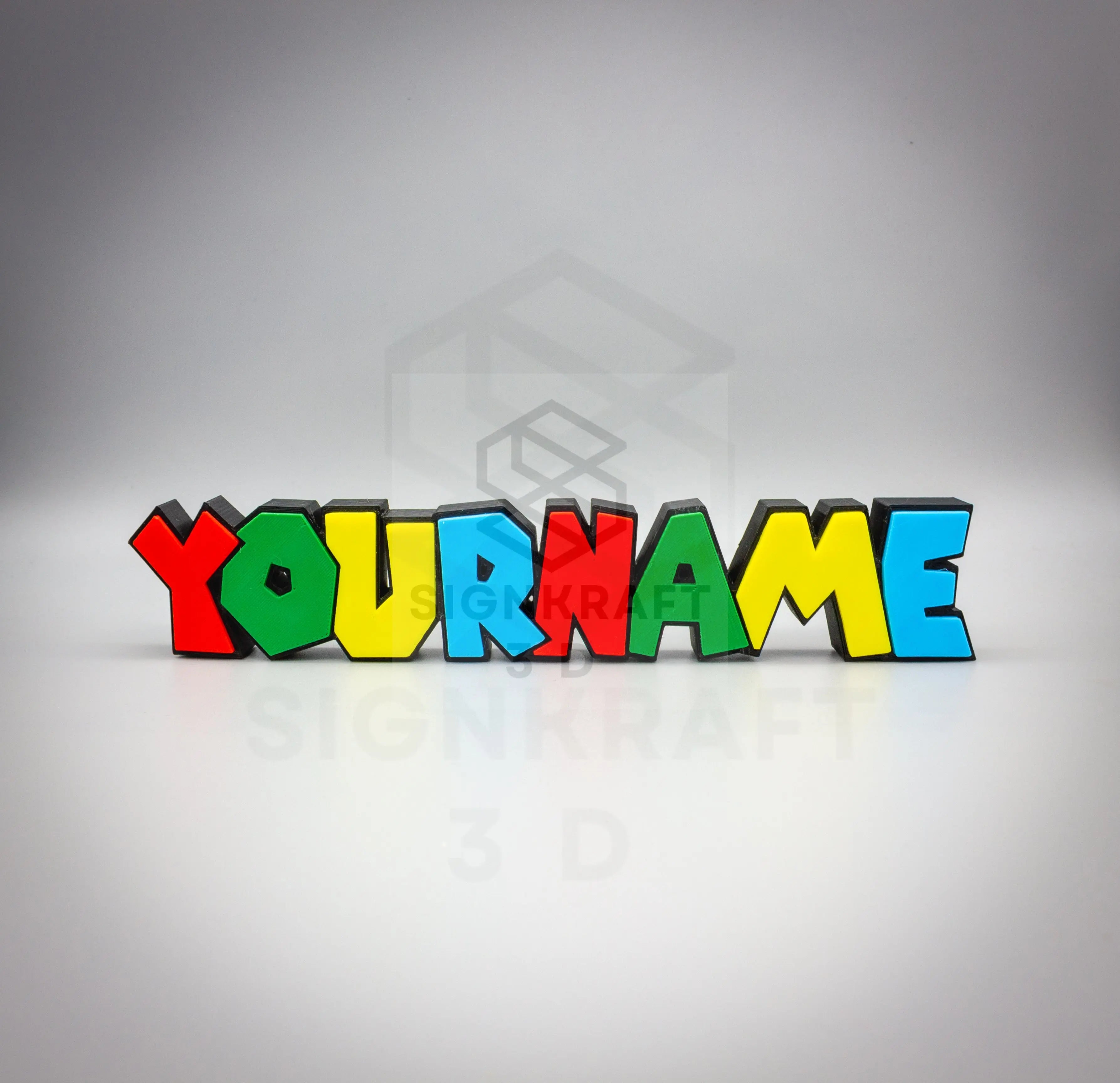 Personalized Super Mario Nameplate, Custom Mario Desk Themed Name Plate, Kids Room Sign, Mario Gamer Gift, SK3D SignKraft3D