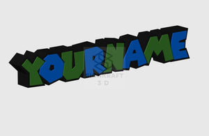 Personalized Super Mario Nameplate, Custom Mario Desk Themed Name Plate, Kids Room Sign, Mario Gamer Gift, SK3D SignKraft3D