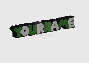 Personalized Super Mario Nameplate, Custom Mario Desk Themed Name Plate, Kids Room Sign, Mario Gamer Gift, SK3D SignKraft3D