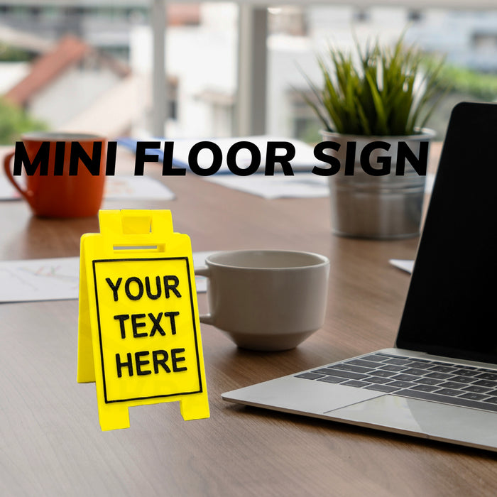 Personalised Mini Floor Sign for Unique Desk and Shelf Decor – main view