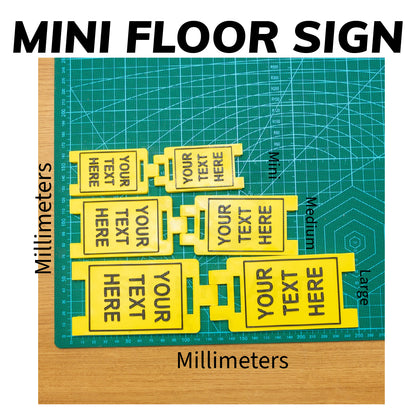 Personalised Mini Floor Sign for Unique Desk and Shelf Decor