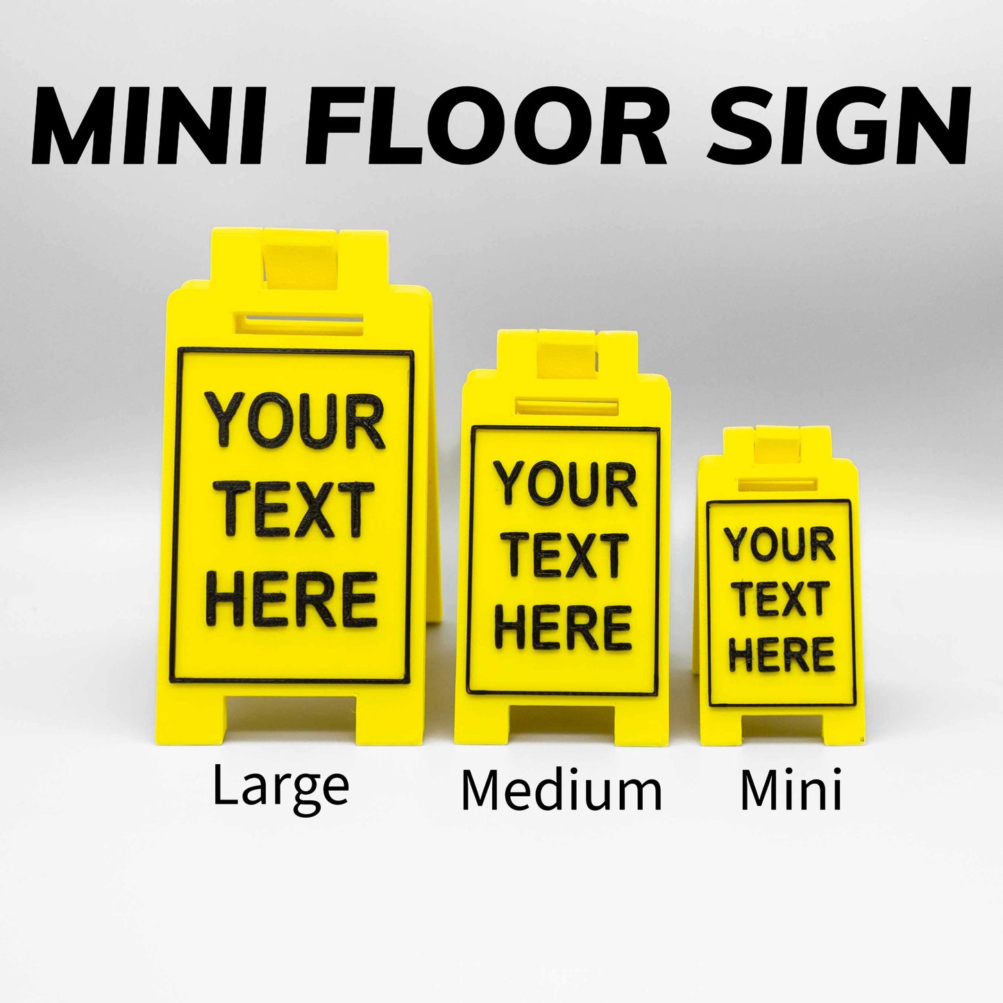 Personalised Mini Floor Sign for Unique Desk and Shelf Decor