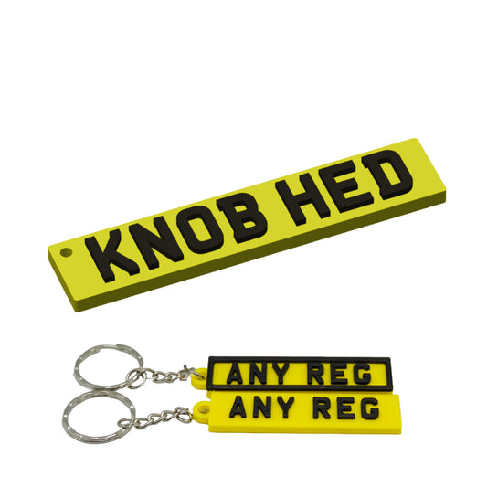 Personalised UK Reg Plate, Custom Car Keychain, New Driver Gift for Him, Garage Fleet ID Tag, Petrolhead Stocking Stuffer
