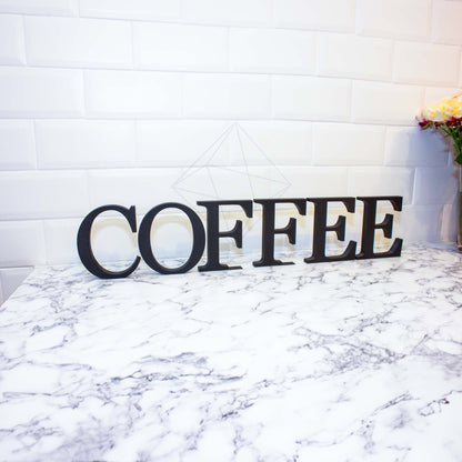 Chic Decorative Coffee Letters: Black, White, Metallic, Pastel & Glitter Coffee Decor - SignKraft3D