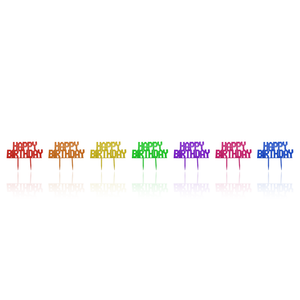 LEGO® Compatible Happy Birthday Cake Topper – Brick Party Decoration, 7 Colours