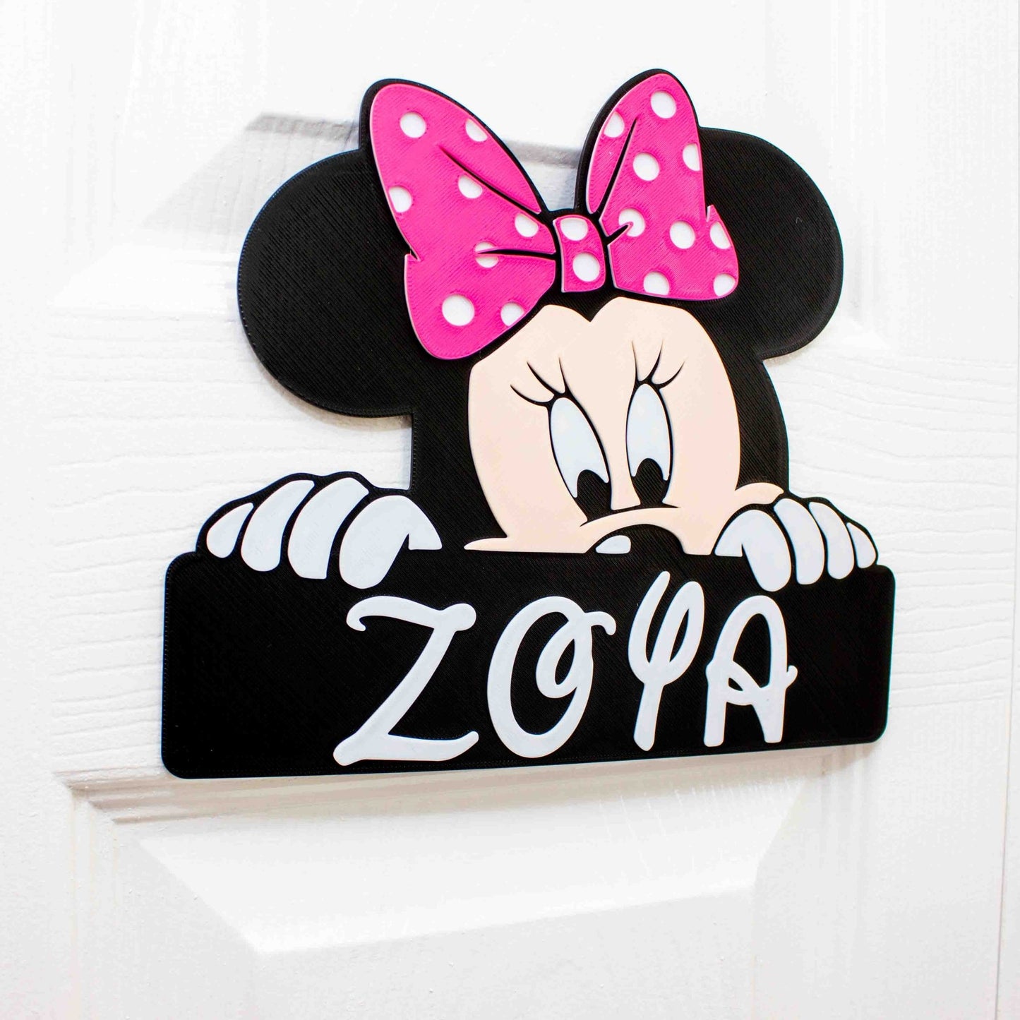 Custom Funny Mouse Ears Themed Door Hanger Sign - SignKraft3D