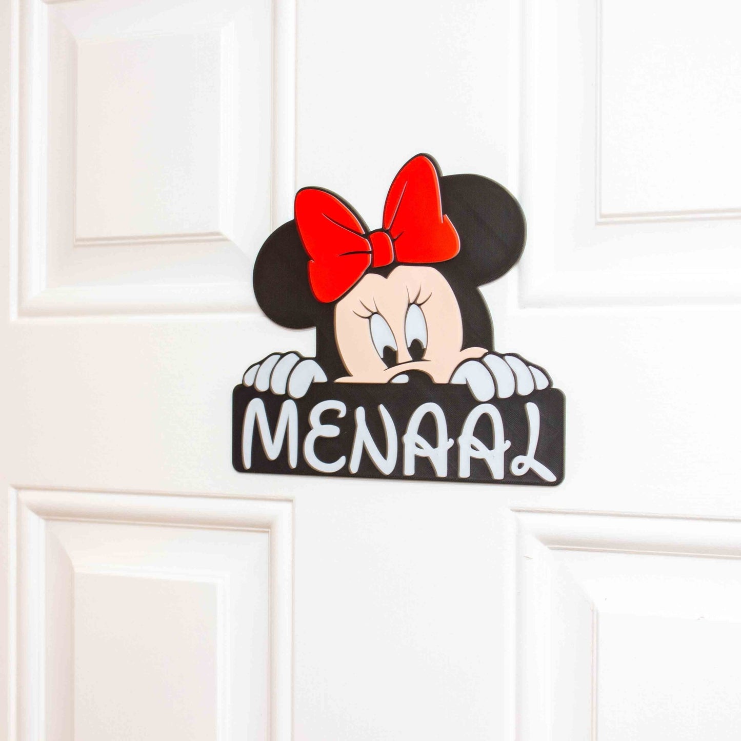 Custom Funny Mouse Ears Themed Door Hanger Sign - SignKraft3D