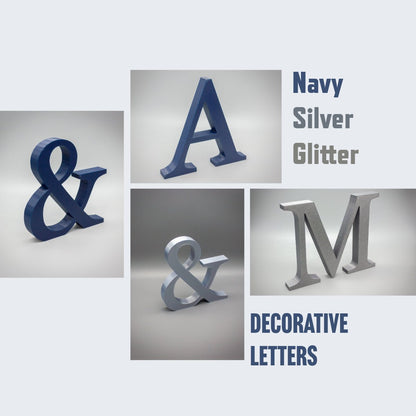 Custom Nursery Decor Letters: Navy, Pastel or Glitter Decor - SignKraft3D