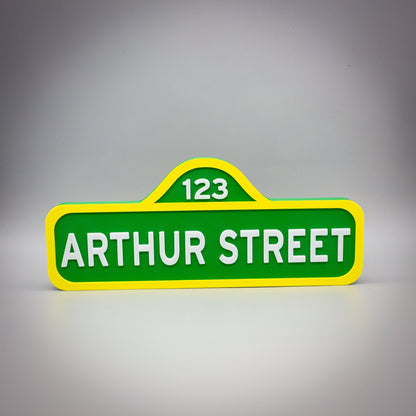 Custom Street Sign Desk Name Plate, Personalised Kids Room Decor, Home Decor - SignKraft3D