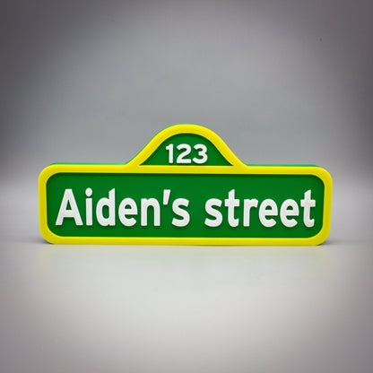 Custom Street Sign Desk Name Plate, Personalised Kids Room Decor, Home Decor - SignKraft3D