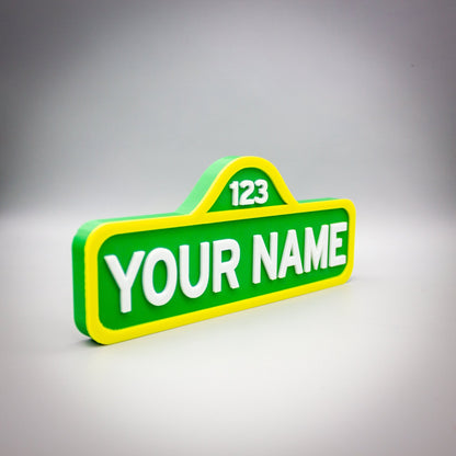 Custom Street Sign Desk Name Plate, Personalised Kids Room Decor, Home Decor - SignKraft3D