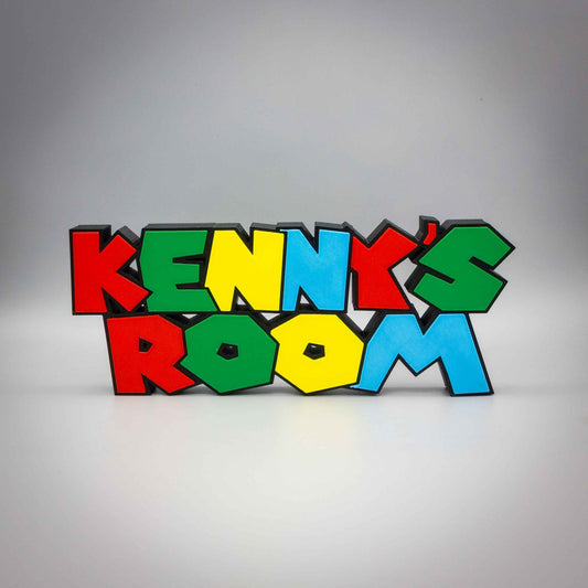 Custom Super Mario Desk Name Plate - Custom Name Plate - SignKraft3D