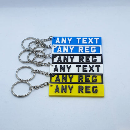 Custom UK Car Number Plate Keyring for Car Fans and Fleets - SignKraft3D