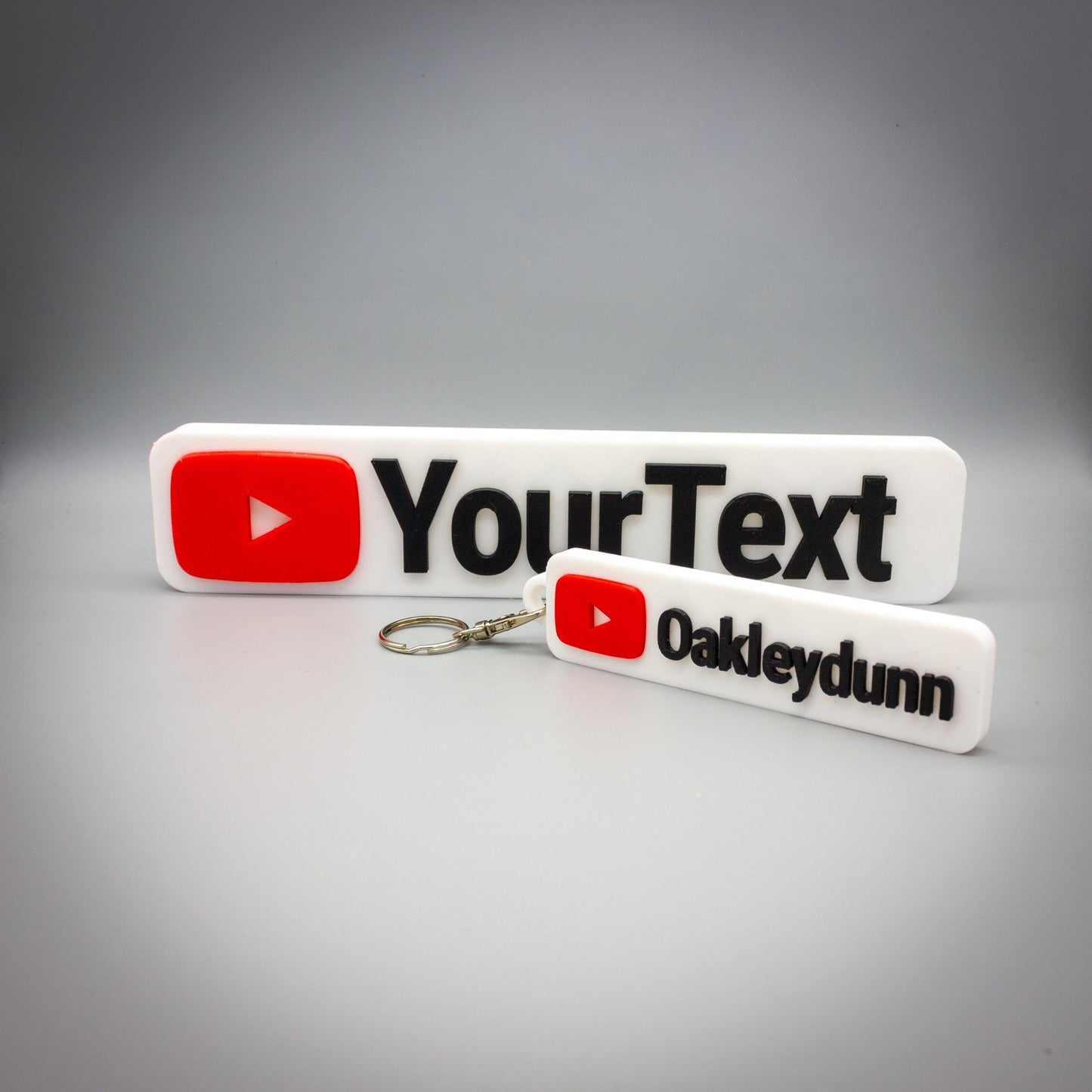 Custom YouTube Inspired Nameplate, Personalised Desk Plate, VLogger Name Sign - SignKraft3D