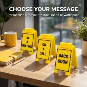 Custom In A Meeting desk sign message options