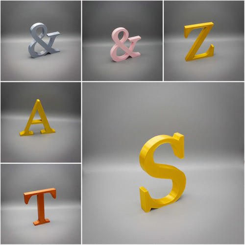 Elegant Custom Letters: Metallic, Pastel & Glitter Wedding Decor - SignKraft3D