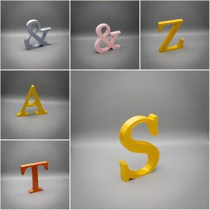 Elegant Custom Letters: Metallic, Pastel & Glitter Wedding Decor - SignKraft3D