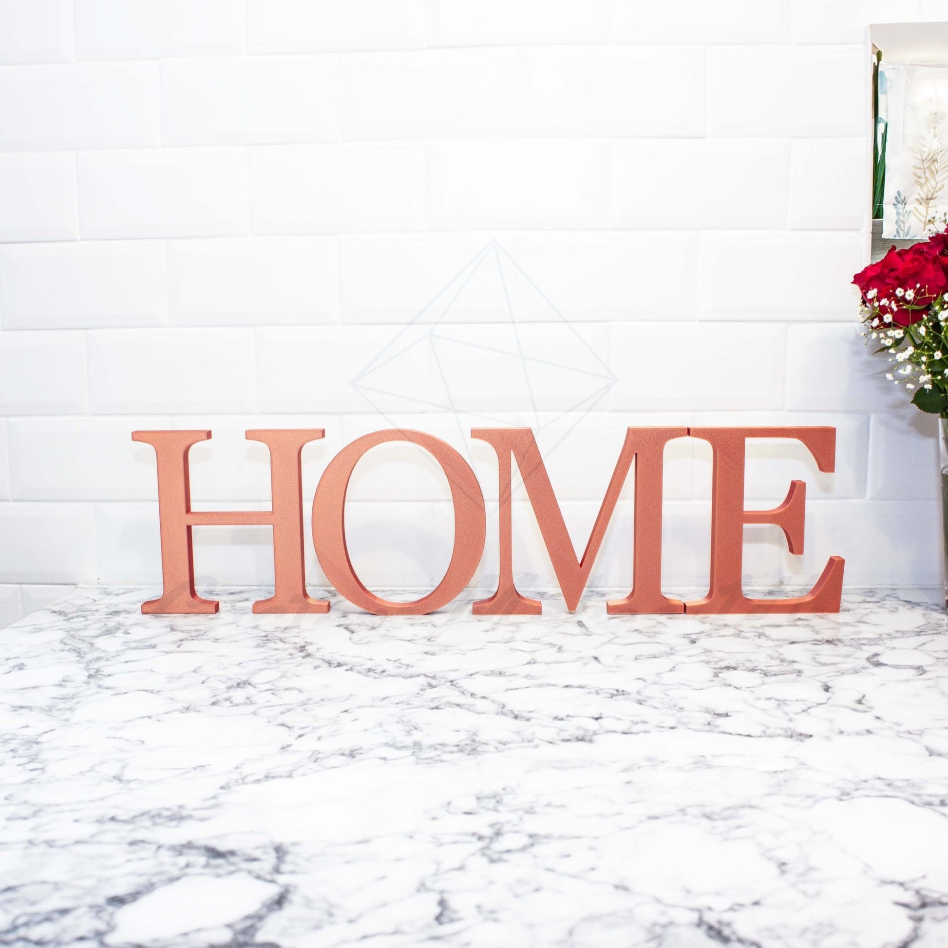 Elegant HOME Decorative Letters: Metallic, Pastel & Glitter Home Decor - SignKraft3D