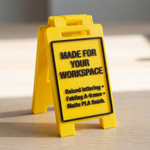 3D printed Do Not Disturb desk sign craftsmanship detail