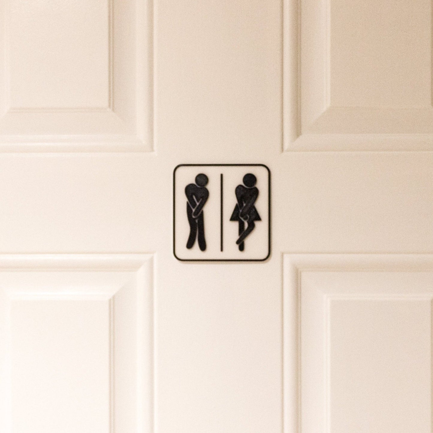 Funny Man Woman Toilet Sign - SignKraft3D