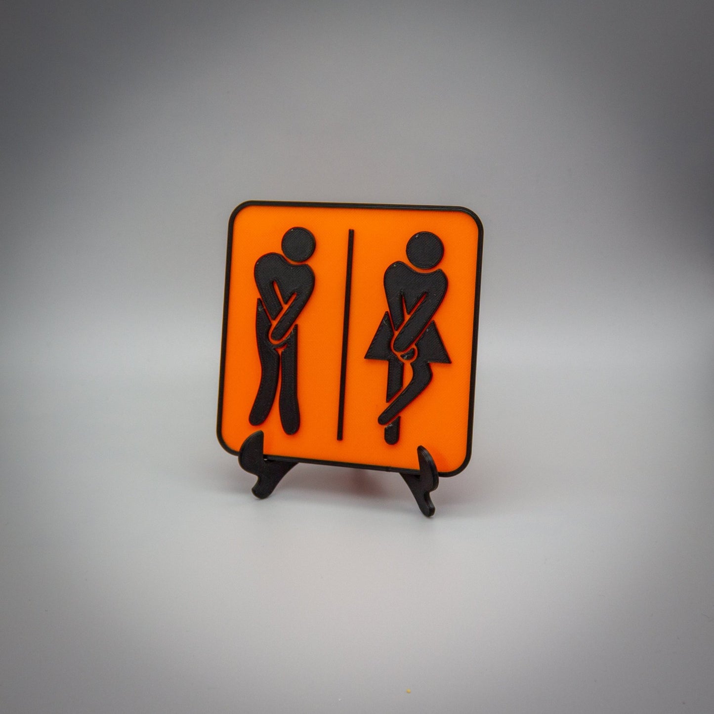 Funny Man Woman Toilet Sign - SignKraft3D