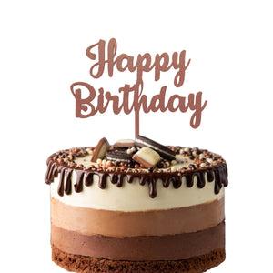 Happy Birthday Cake Topper, Party Theme, Custom Birthday Decoration, Black, Pink, Gold, Silver, Copper - SignKraft3D