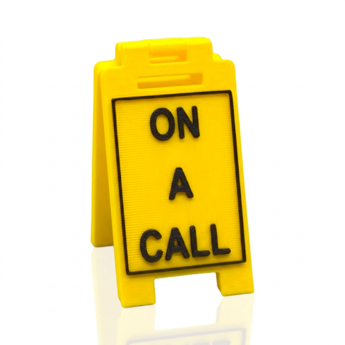 On A Call mini floor sign on a white background