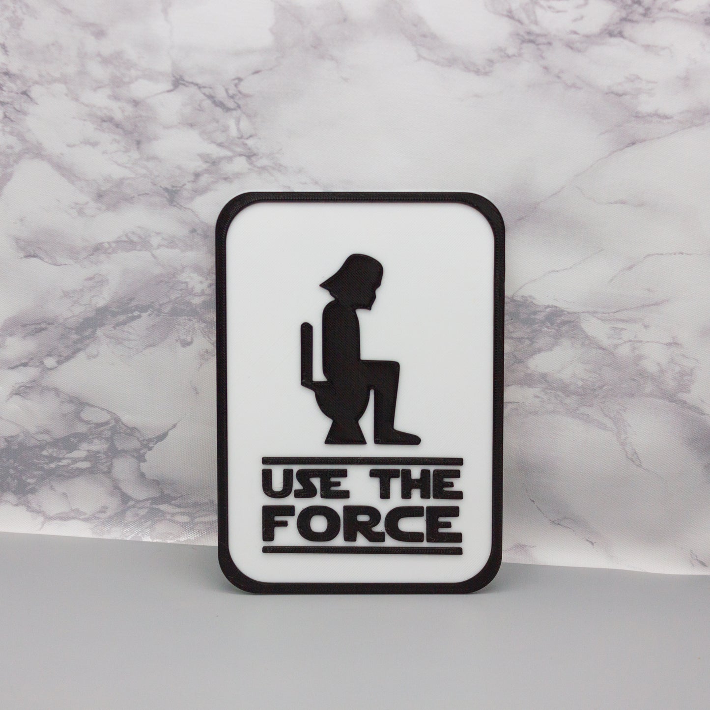 Use The Force Bathroom Sign, Funny Toilet Sign, Decorative Bathroom Sign, Wall Art