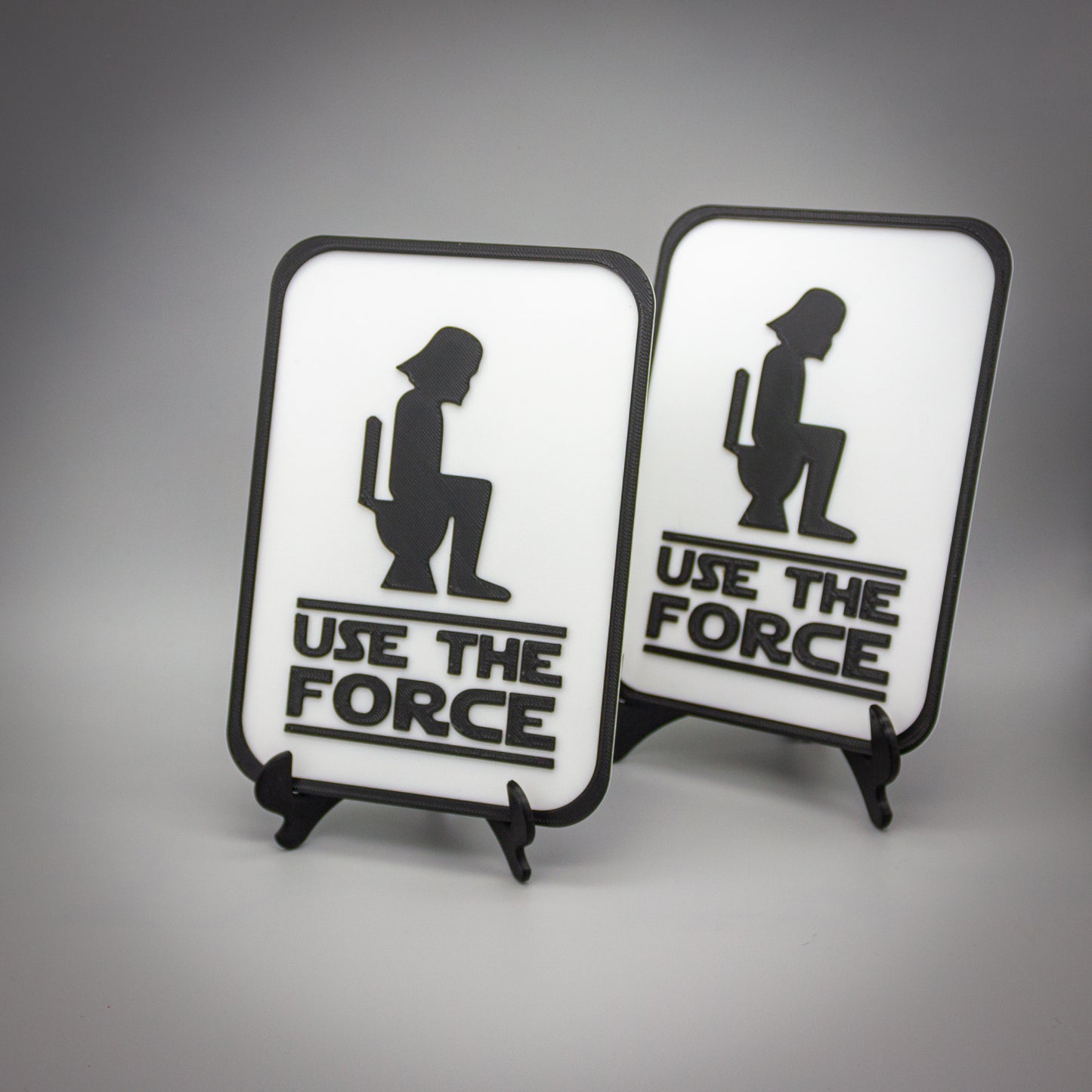 Use The Force Bathroom Sign, Funny Toilet Sign, Decorative Bathroom Sign, Wall Art